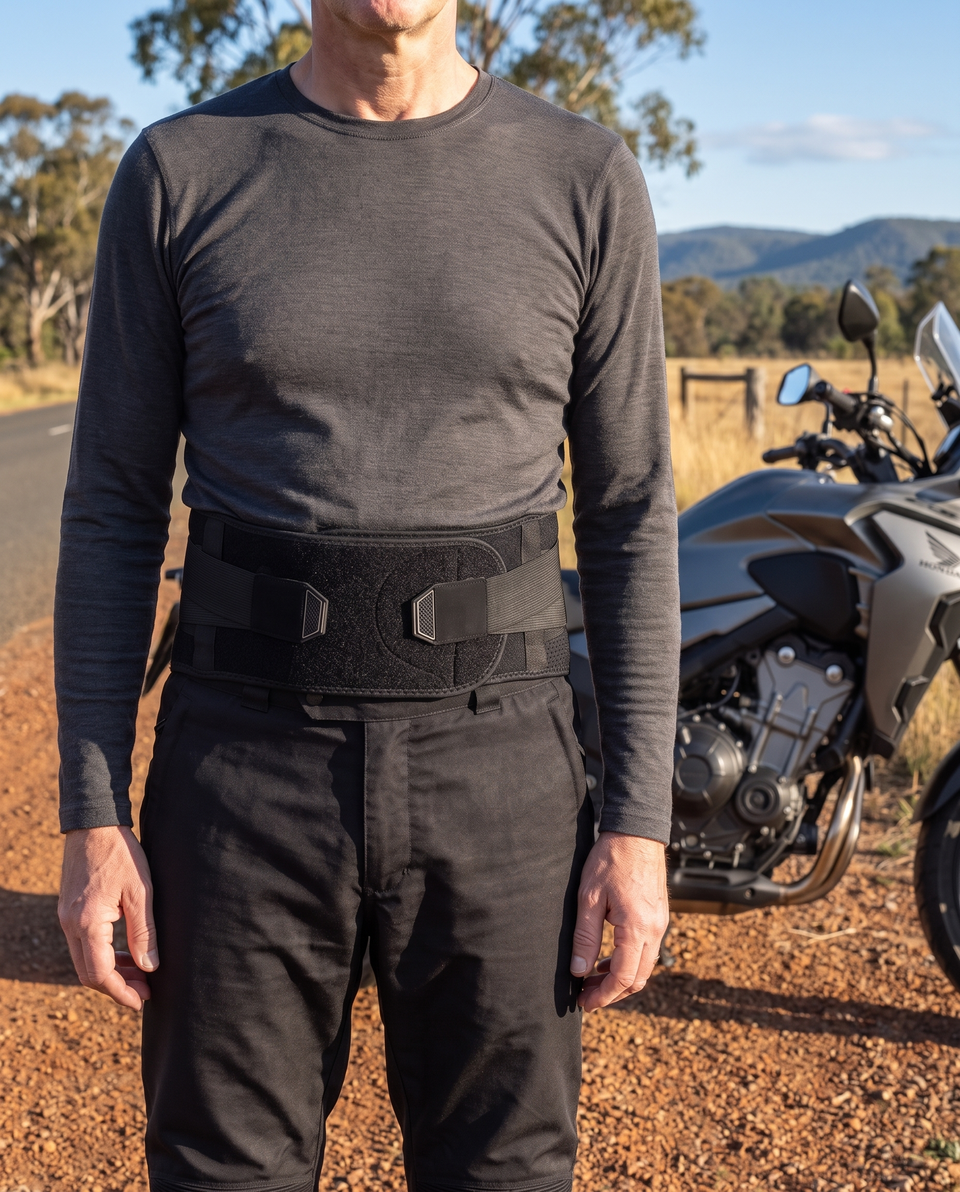 MotoSupport fastened at the front